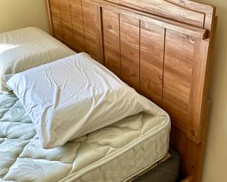 Pine Bedframe with Mattress and Boxspring