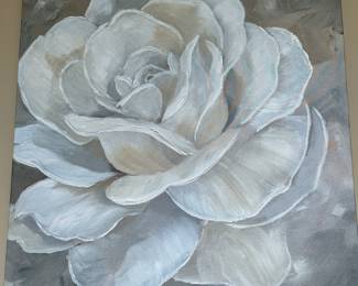 Floral Wall Art on Stretched Canvas 