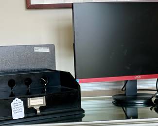 AOC Gaming 24” Monitor and Pottery Barn power Station