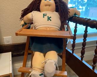 Cabbage Patch Doll & High Chair