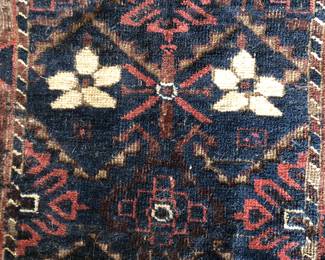 Antique hand knotted rug. Needs some repair. 