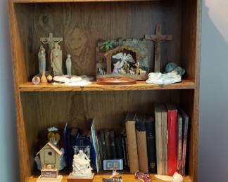 Vintage and antique Catholicism, Christian, religious plaques and statues, books, charms and many antique and vintage rosaries 