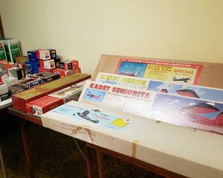 We have several of these vintage and antique model plan kits, motors, and remote controls - some very rare. This really is an epic collection!