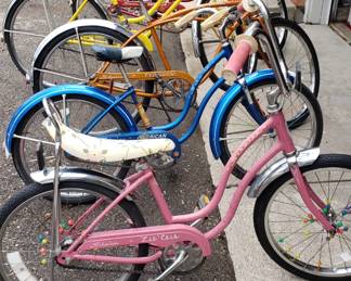 Vintage Schwinn bicycles: Typhoon, Americans, Breeze, Lil Chic