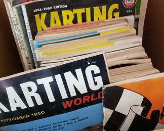 Vintage collection of go kart magazines from the early 1960s