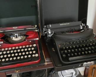 Both of these gorgeous vintage typewriters work. Need new ribbons