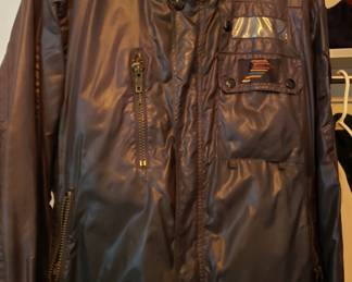 Lots of vintage 50s 60s 70s and 80s clothing, shoes, and accessories like this mod motorcycle jacket