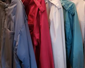 Vintage Members Only style jackets in a variety of colors 