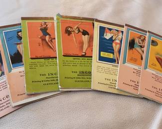Pin up girl pocket calendars from the 1940s