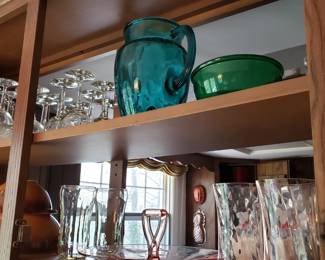 Vintage and antique glassware, barware and kitchen