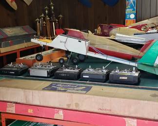 Model airplane remote controls