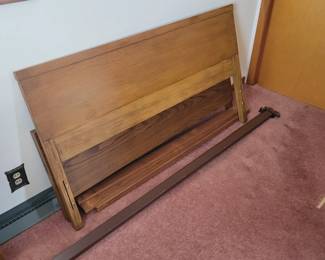 Full Headboard And Footboard And Frame. ( Footboard Doesn't Match But Fits On The Frame 