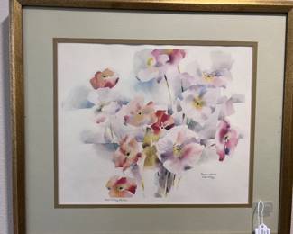 Joan Irving signed numbered watercolor print 