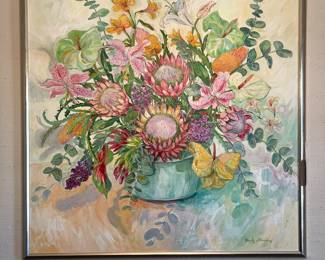 Beverly Lohman original oil, approximately 4’ x 4’. Stunning color and size. 