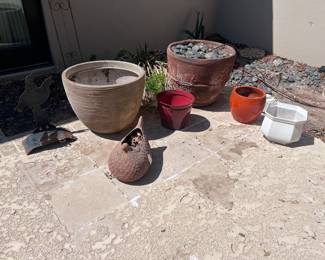 Various pots and planters