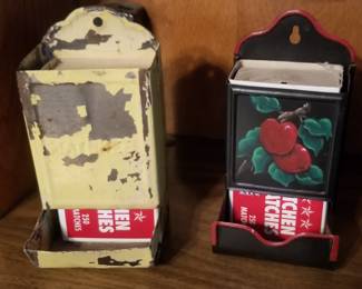 Antique wall match holders