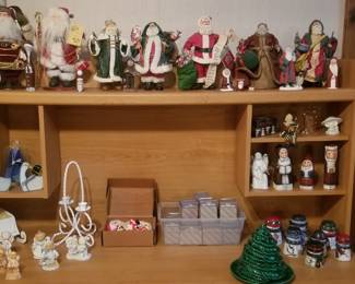 Clothtique Santas; vintage nativity sets