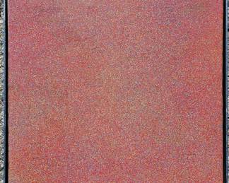 Jerrold Burchman monochrome pointillist painting.