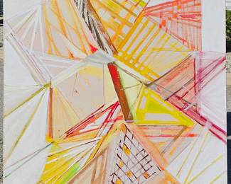 Large Donavon Field abstract. Acrylic on canvas. Therw are a number of Donavon's paintings in the sale.