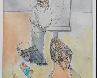 Jose Luis Cuevas lithograph. Pencil signed, numbered.