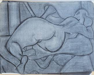Beck Young charcoal drawing 18 x 24.