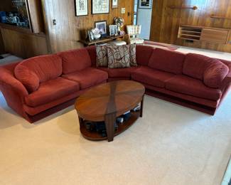 Elegant and extremely comfortable red sectional 