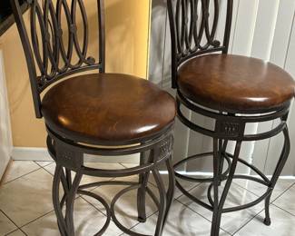 Elegant leather bar stools 