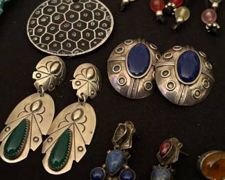 Jewelry, earrings, sterling