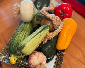 Glass fruit and vegetables 