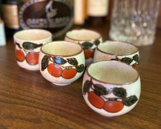 Mid century stoneware cups