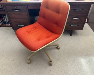 Vintage mid century executive desk and desk chair 