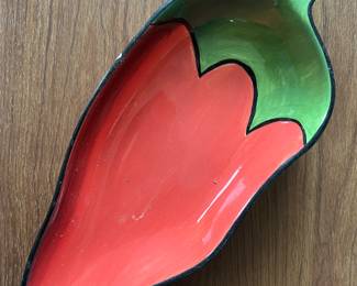 Clay Art chili pepper serving dishes