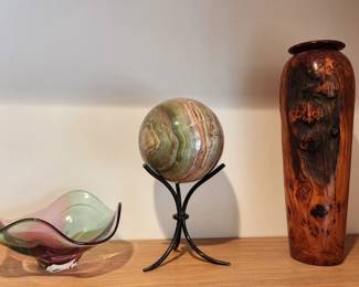 Stone Ball Sphere & Stand