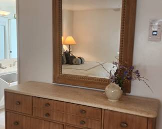 Drexel Seven Drawer Lowboy Dresser With Mirror