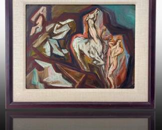 A Kenneth Callahan Abstract Acrylic On Board
