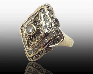 A 14k White Gold & Diamond Ring
