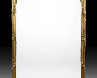 A 19th Century French Oil Painting Trumeau Mirror

