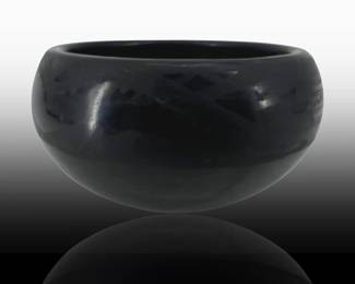A San Ildefonso Blackware Pot By Tony/Juanita Pena
