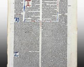 An Early 16th Century Book Of Tobit Bible Page
