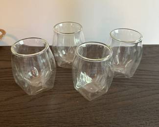 K53 - $20 set of 4 whiskey glasses double walled. 