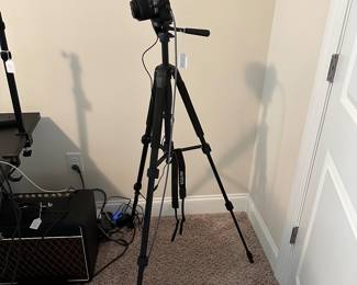 O15 - $1000. Canon EOS RP Mirrorless camera body with a RF35mm lens. Includes Sunpak Ultra 7000TM Tripod. Excellent Condition. (Used in Home Office so not banged around in a camera bag!)