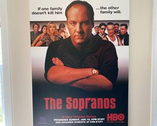 W22 - $75. HUGE "The Sopranos" Canvas Print. Measures 40" x 60". 