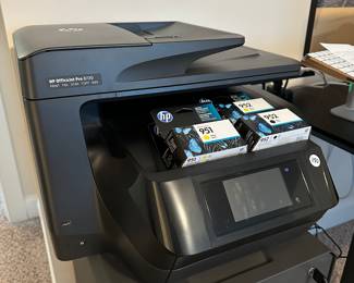O34 - $180. HP OfficeJet Pro 8720. Includes extra ink. 