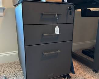 O5 - $175 each. 2 available. Varidesk Filing Cabinet with Key. Measures 16" x 20" x 26" tall. 