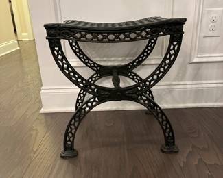 F6 - $225. Restoration Hardware "Garden Stool" used inside for a shoe bench. Measures 13.5" x 16.5" x 18" tall. 