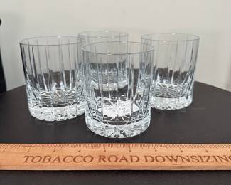 K40 - $35. Set of 4 Pottery Barn Whiskey Glasses. 