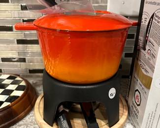 K10 - $50 Enamel Fondue set - Swissmar brand - Sierra. *1* available - all the same color. All excellent condition. 2 sold