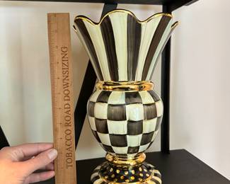 M50 - $350. Limited Edition Courtly Check Anniversary Great Vase 12" tall x 8" wide. 