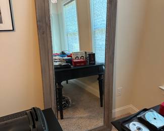 H31 - $75. Large Floor Mirror (one side has a rough edge - I think it's a manufacture issue) Measures 33" x 67". 