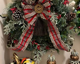 M87 - $225 Large Mackenzie Childs Christmas Wreath